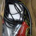 110V AC 12GPM Fuel Transfer Pump with Automatic Nozzle & Hose Kit for Gasoline Diesel Red with Particulate Filter