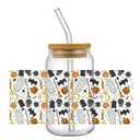 10 Sheets Halloween UV DTF Transfer Cup Wraps for Glass Cups Walls UVDTF Cup Wraps Pumpkin Ghost for 16 OZ Cups DIY Crafts Decoration Applique for Furniture