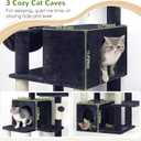 Globlazer Cat Tree Tall, 71 inches Cat Tower for Indoor Adult Cats Multi-Level 3 Condos for Indoor Cats XL Cat Tree Tower with Scratching Posts, Soft Extra Large Hanging Basket, F71, Dark Gray