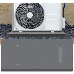 DuctlessAire Equipment Pad - Ductless Mini Split AC Unit Condenser Pads - Mini Split Air Conditioner, Heat Pump, HVAC, Generator Pad - Portable Outdoor Ground Mounting Base - 18"D x 38"W x 3"H (Grey)