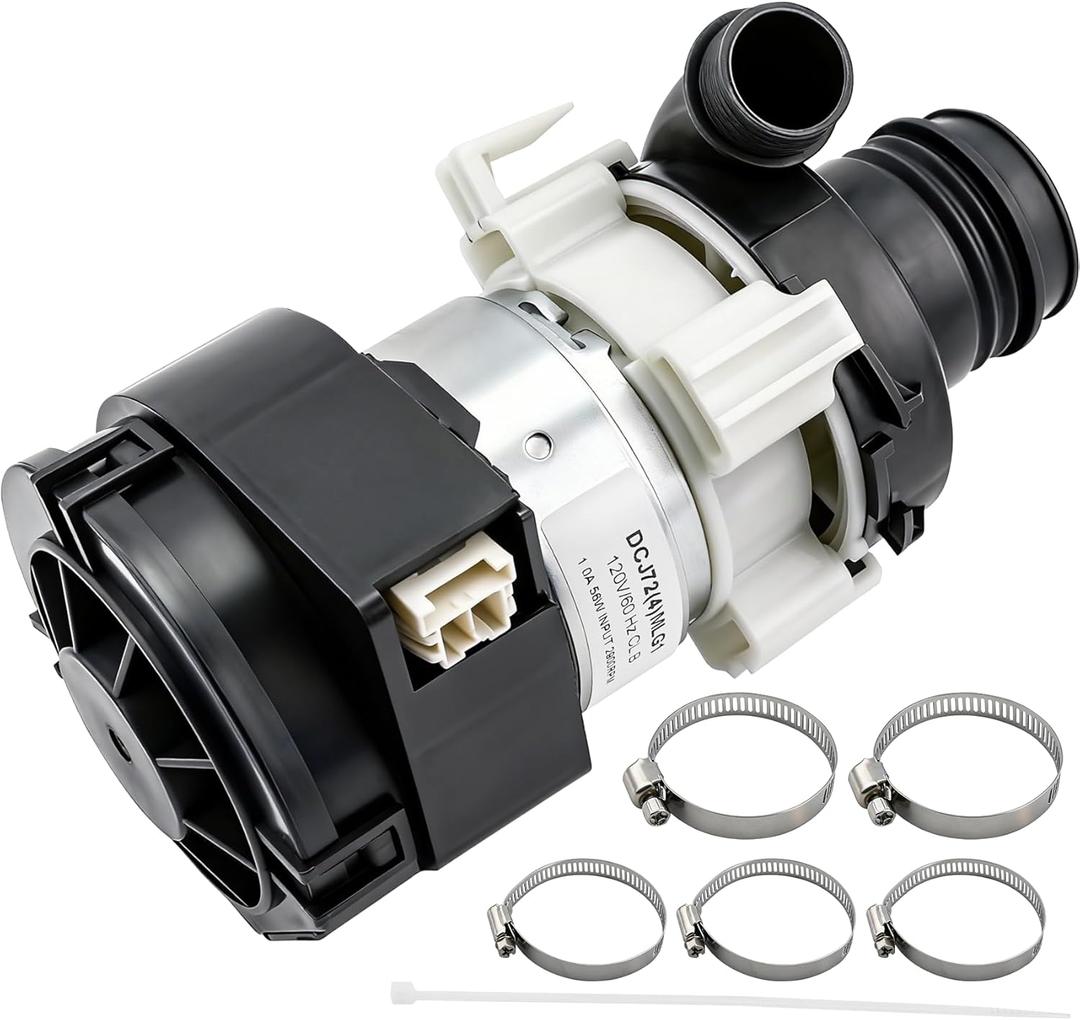 WD26X23258 Dishwasher Circulation Pump Assembly Compatible with ge Dishwasher: GDT605PMM0ES, GDT695SMJ0ES, GDF530PGM0BB, GDF630PSM0SS etc. Replace WD26X22285, WD26X22826, WD26X22518, EAP11772000 etc.