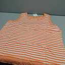 LOCUBE Women's Summer Striped Tank Top Sleeveless Scoop Neck Loose Casual Tee (Coral, XX-Large)