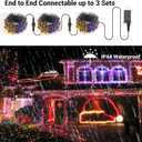 Brizled Christmas Lights, 65.67ft 200 LED Color Changing Tree Lights 11-Function Warm White & Multicolored Christmas Lights Remote, Connectable Mini Lights Set Decorative Lights String for Xmas Party