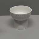 Ceramic Elevated Cat Bowls-Water Bowl, 15 Tilted Design, Anti-Vomiting & Spine Protection, Prevent Whisker Fatigue for Kittens to Adult Cats and Small Dogs (White-Elevated Cat Bowls-2), Pack of 1 