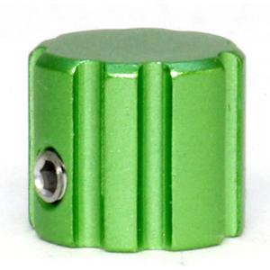 6 Instrument Control KNOBS, w/Set Screw and Wrench, Anodized Aluminum, Guitar Radio DIY, Green