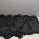 6FT Spandex Tablecloth [6  Pack, Black] 200 GSM Stretch, Fitted, Washable and Wrinkle Resistant Table Cloth Rectangle Cover for Trade Shows, Wedding, Parties [72Lx30Wx30H Inch