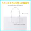 GSSUSA 16x6x12 100Pcs White Gift Bags with Handles,Paper Gift Bags?White Large Paper Bag with Handles, 100% Recyclable Shopping Kraft Paper Bags for Small Business, Party Favor