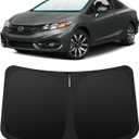 INSAUTO Custom Fit Windshield Sun Shade Accessories for Honda Civic 2012-2015, Foldable Front Window Sunshade, UV & Heat Reflector, Keeps Interior Cool, Includes Storage Bag