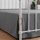 Full Bed Skirt - Full Size Bed Skirt 16 Inch Drop with Split Corners, Pleated Waffle Weave Bed Skirt, Tailored Dust Easy Fit, Machine Washable (Grey, Full - 16" Drop)