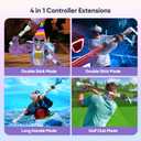 4-in-1 Gorilla Tag Long Arms for Meta Quest 3S/for Oculus Quest 3/2/Pro/Rift S Controller, Kinwin Long Arm Extenders for Quest Accessories, VR Handle Attachments for Beat Saber/Gorilla Tag/Golf Club Game