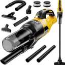 Cordless Vacuum Cleaner for Dewalt 20V Battery, 6 in 1 Handheld Electric Vacuum Cleaner with HEPA Filter and LED Light, 46 CFM Portable Hand Vacuum for Floor, Carpet, Car (Battery Not Included)