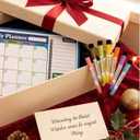 Magnetic Dry Erase Calendar Whiteboard Set  Monthly Weekly Planner, Habit Tracker, Grid & Blank Boards with 7 Markers & Eraser, Fridge Magnet Organizer for Home & Office Gift