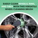 Chemical Guys Wheelie All Exterior Surface and Wheel Brush, Wheel Cleaner Brush with Soft Bristles, Safe Cleaning of Rims, Tires, and Exterior Surfaces on Cars, Trucks, Motorcycles, RVs, & More, Green