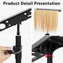 ikare Stainless Steel Braiding Rack - Height Adjustable Hair Extension Holder, Braiding Rack Stand Tripod, Foldable Hair Tray