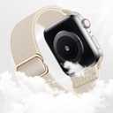 Stretchy Nylon Band Compatible with Apple Watch Band 38mm 40mm 41mm 42mm 44mm 45mm 46mm 49mm Women Men, Adjustable Sport Elastic Replacement Strap for iWatch Series 10 9 8 7 6 5 4 3 2 1 SE