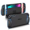 STARTRC GAMES Hard Protecitve Case for Nintendo Switch 2, TPU Split and Ergonomic Grip Cover for JoyCon, Dockable Anti-Scratch Hard Back Shell, Matte Black