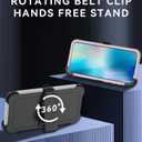 for Samsung Galaxy S25 Plus Case, with HD Tempered Glass Screen Protector, Heavy Duty Shockproof Drop Protective Rugged Tough Durable Phone Cover (with Belt Clip-Grey/Pink)