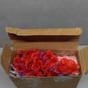 Yexiya 48 Sets Valentine's Day Flower Rose Pen Bulk Gifts with Sticky Notes Heart Clips Goodie Bags for Women Teacher Cowork Nurse Office Gift (Red and Pink)