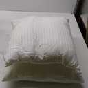 Serta Won't Go Flat Standard/Queen Size Set of 2 Down Alternative Bed Pillows, Extra Life Foam Core with Medium Support, Perfect for Back, Stomach or Side Sleepers, White 2 Count