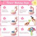 Glotrove Fabric Flower Bouquets Toys, Arts and Crafts for Kids Ages 6-8 8-12 Girls, DIY Craft Kits Gifts for Girls Birthday, Educational Toys for Building Your Flower Bouquet