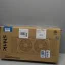 shinic Window Fan with Reversible Airflow Quiet, Twin 9" Blades, Full Remote Control, 3 Functions-3 Speeds, Bathroom Kitchen Window Exhaust Fan, Width Adjustable (From 23.8" to 37") ETL Certified