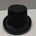 COLLECT PRESENT Deluxe Black Costume Hat  Top Hat for Men & Women  Elegant Party Accessory for Halloween, Themed Events, or Formal Cosplay  One Size Fits Most  Unisex Design