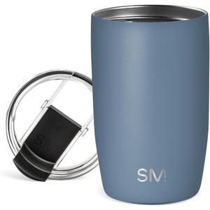 Simple Modern Travel Coffee Mug Tumbler with Flip Lid | Reusable Insulated Stainless Steel Cold Brew Iced Coffee Cup Thermos | Gifts for Women Men Him Her | Voyager Collection | 12oz | Blue Dune