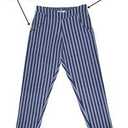 Blue Striped Pants, Cotton, Large 