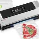 Bonsenkitchen Vacuum Sealer Machine + 40 Vacuum Bags, Fast-Compact/Multi-Functional Food Vacuum Sealer with External Vacuum System, Silver