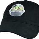STAR WARS Grogu Dad Hat, The Mandalorian Adjustable Baseball Cap, Black - Egg, One Size