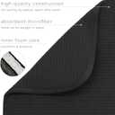 S&T INC. Dish Drying Mat XL, 18 x 24, Absorbent Microfiber Kitchen Counter Mat, Dish Drying Pad for Dishes, Utensils, Pots and Pans, Extra Large, Black