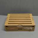 Bamboo Bread Slicer Guide: Bread Cutter for Homemade Bread Loaf - Adjustable and Foldable with Crumb Tray