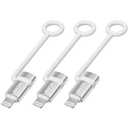 [MFi Certified] USB C to Lightning Adapter, Type C to Lightning Adapter Support 36W PD Fast Charging Compatible with iPhone iPad Silver -3 Pack
