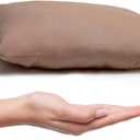 Pipsqueak Microfiber Pillow - Small, Mini, Tiny - 11 x 7 in - Perfect for Travel, Cars, Airplanes, Camping, Dogs, Toddlers, Kids, Lumbar, Knees and Neck - Ages 2 Yrs and Up (Khaki)