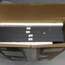 TEAMIX 2 Pack Monitor Stand Riser-20 inch, Black Desktop Stand for PC/TV/Laptop/Printer, Keyboard Shelf Organizer Wood Monitor Riser with Storage