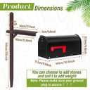 Colingmill Mailbox and Post Combo, Brown Wooden Mailbox Post for Outdoor Home Yard Classic Style