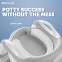 Jool Baby Potty Training Seat with 2 Step Ladder for Toddlers - Splash Guard, Adjustable Height (Gray)