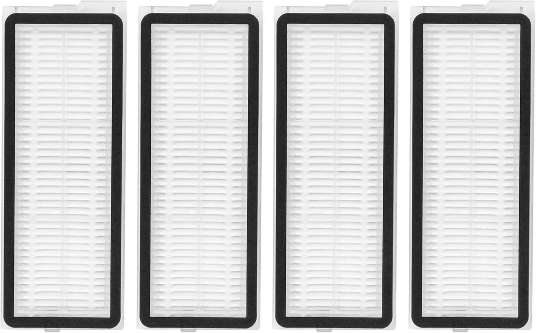 4 Pcs Replacement HEPA Filters For Roborock Qrevo S/Qrevo Pro/Qrevo Plus/Qrevo MaxV/Qrevo Curv/Qrevo Curve/Qrevo Edge/Qrevo Curv S5X/Qrevo EDGE S5A Robot Vacuum Cleaner Accessories