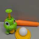 Pop-Up T-Ball Set, Green Dinosaur Tee with Bat and 3 Balls, Indoor Outdoor Baseball Training Toy for Kids Ages 3-8
