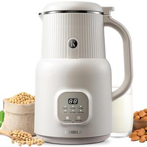 KIDISLE Automatic Nut Milk Maker, 20oz Homemade Almond, Oat, Coconut, Soy, Plant-Based Milks and Non-Dairy Beverages with Delay Start/Keep Warm/Self-Cleaning/Boil Water, White