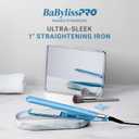 BabylissPRO Nano Titanium Ultra-Sleek Hair Straightener, Flat Iron for All Hair Types