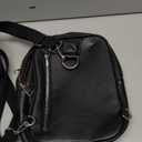 Sling Bag Crossbody Backpack - 2 in 1 Leather Cross Body Bag Fanny Pack with 2 Removable Straps (Big Black)