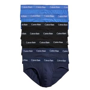 Calvin Klein Men's Cotton Stretch 7-Pack Hip Brief L