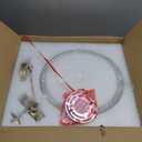 Durent Lighting Modern Semi Flush Mount Ceiling Light, Gold Close to Ceiling Light Fixture with Seeded Glass Shade for Hallway, Kitchen, Bedroom, Foyer and Dining Room(3 Light)