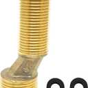 generic 2pcs Brass Bend Angle Adapter Faucet Adapte Kit with Rubber Gaskets,Adjustable Swing Arms 3/4""Male Thread x 1/2"" Male Thread(Length 75mm/2.95""), Yellow