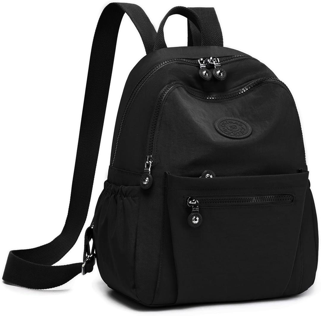Mini Backpack Purse for Women, Stylish Daypack Shoulder Bag, Small Lightweight Daypack for Work Travle College (A- Black)