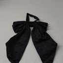 Janinka Christmas Tree Topper Bow 22, Large Bow for Decor, Birthday Party Backdrop, Ribbon Hanging Decor for Christmas Room Backdrop Wedding Party Coquette Room Decorations(Black,Polyester)