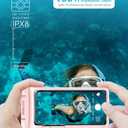 wellhouse Waterproof Phone Pouch, Waterproof Phone Case for iPhone17 16 15 14 13 Pro Max XS Samsung, IPX8 3D Cellphone Dry Bag Beach Essentials (2 Pack -Pink & White7.0, 7 inch)