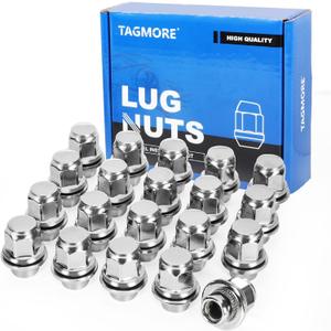 M12x1.25 Lug Nuts - 20pcs OEM Wheel Lug Nuts Compatible with Nissan Altima, Quest, Rogue, Tsuru, Infiniti Q45, Q50, Q70, JX35 Chrome Acorn Wheel Nuts