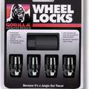 Gorilla Automotive 71631NBC Acorn Black Chrome Wheel Locks (12mm x 1.50 Thread Size) Pack of 4